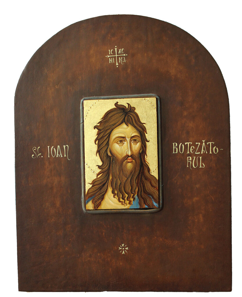 Sfântul Ioan Botezătorul, icoană pictată, icoană pe lemn, comenzi icoane, icoană de vânzare, icoană ortodoxă, Orthodox, Christian art, artă sacră, Marmat
