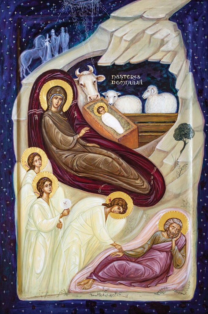 Nașterea Domnului, icoană pictată, icoană pe lemn, comenzi icoane, icoană de vânzare, icoană ortodoxă, Orthodox, Christian art, artă sacră, Marmat