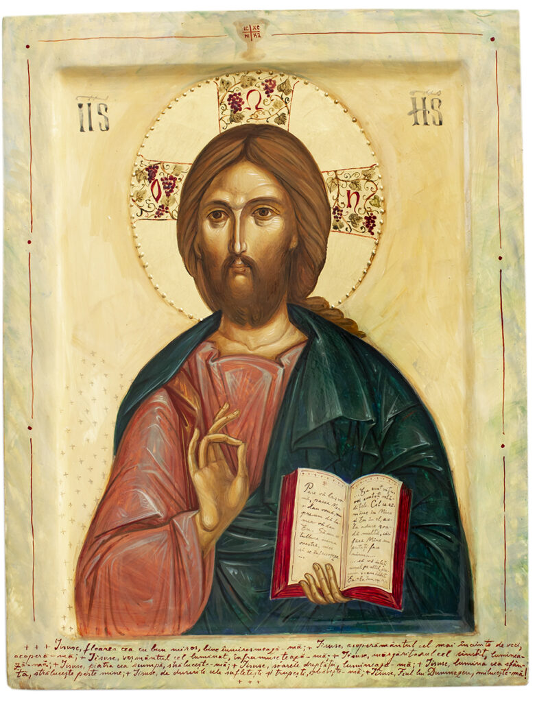 Iisus Hristos, icoană pictată, icoană pe lemn, comenzi icoane, icoană de vânzare, icoană ortodoxă, Orthodox, Christian art, artă sacră, Marmat