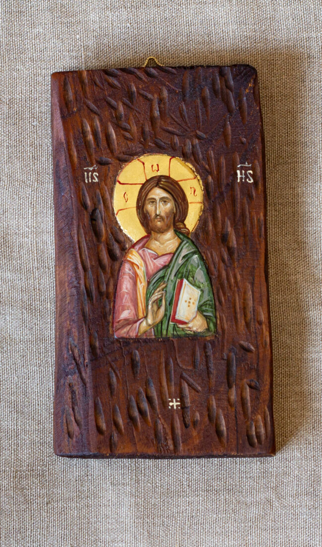 Iisus Hristos, icoană pictată pe lemn